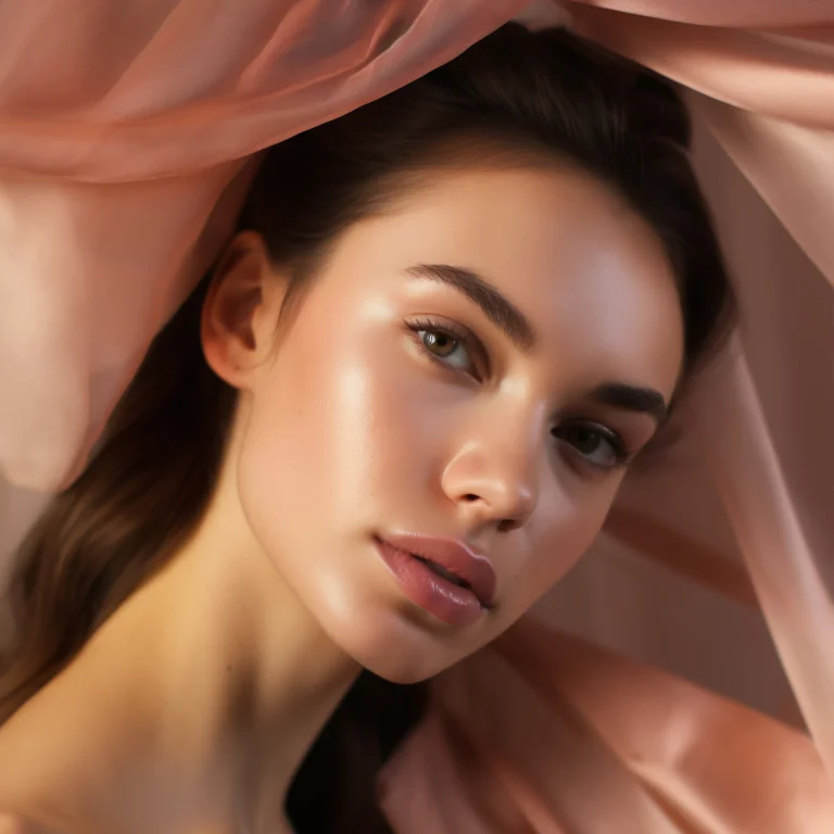 Close-up of woman with glowing smooth skin after facial rejuvenation at Two Chicks Aesthetics in Port Jefferson NY