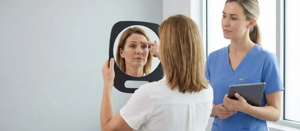 Personalized Botox Service in Port Jefferson — Expert care for natural-looking results 15 Close up of a woman with smooth, radiant skin showing natural results from Botox Service and Jeuveau treatments at Two Chicks Aesthetics